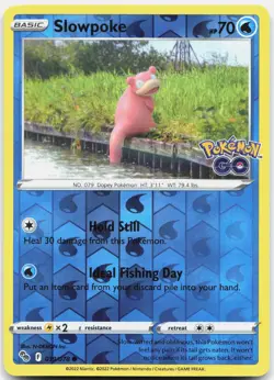 Slowpoke Reverse Holo Common Pokemon GO 019/078 NM - Image 1