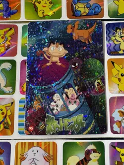 Pokemon Pikachu HOLO Vintage Pocket Monsters Prism Sticker 1998 Bandai Ninetndo - Image 2