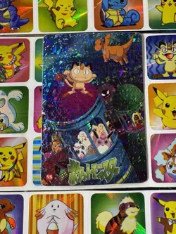 Pokemon Pikachu HOLO Vintage Pocket Monsters Prism Sticker 1998 Bandai Ninetndo - Image 3