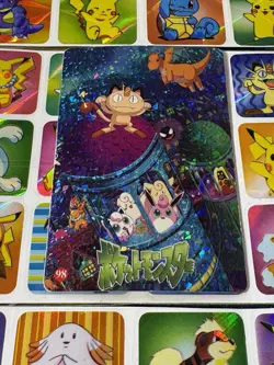 Pokemon Pikachu HOLO Vintage Pocket Monsters Prism Sticker 1998 Bandai Ninetndo - Image 4