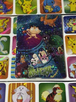 Pokemon Pikachu HOLO Vintage Pocket Monsters Prism Sticker 1998 Bandai Ninetndo - Image 5