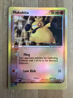 Pokemon TCG Makuhita EX Ruby and Sapphire 57/109 Reverse Holo Common LP - Image 1