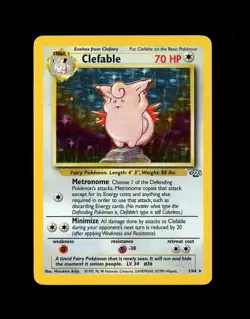 1999 WOTC Pokemon JUNGLE CLEFABLE HOLO 1/64 RARE! NM - Image 1