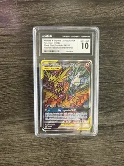 2019 TCG Pokemon Moltres Zapdos Articuno GX SM210 Tag Team CGC 10 Gem Mint - Image 1