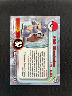 2000 Pokemon TV Topps Chrome Blastoise #9 - NM - Image 2