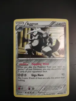 Pokemon TCG Aggron Dragons Exalted 80/124 Holo Cosmos Holo Rare - Image 1