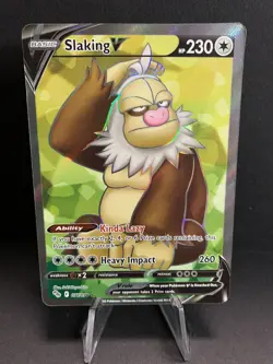 Pokemon TCG Slaking V (Full Art) Pokemon GO 077/078 Holo Ultra Rare NM! - Image 1