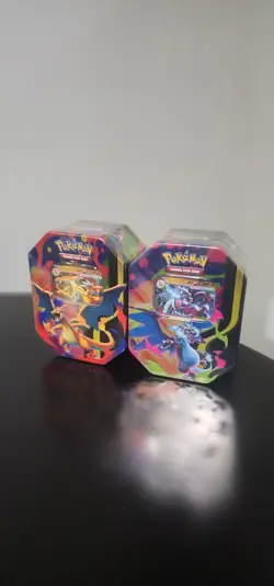 2026 Pokemon Mega Charizard X EX & Mega Charizard Y EX Tins Set - Image 1