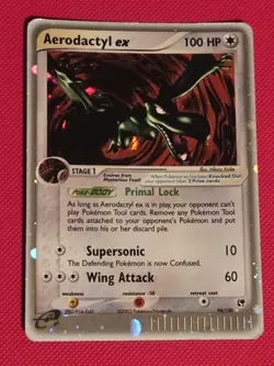 Pokemon TCG Aerodactyl ex 94/100 EX Sandstorm Ultra Rare Holo 100 HP English - Image 1