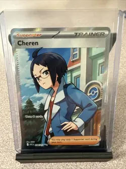 Cheren 258/217 Full Art Trainer Ultra Rare Holo Ascended Heroes Pokemon TCG - Image 1
