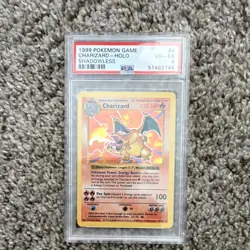 Pokemon TCG Charizard Base Set Shadowless Holo Rare 4/102 PSA 4 - Image 1