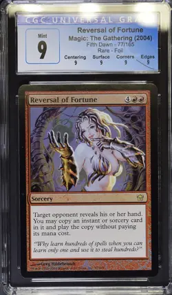 REVERSAL OF FORTUNE Fifth Dawn Foil Rare CGC 9 Q MTG [Nostalgium] - Image 1