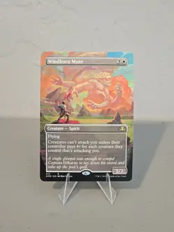 MTG Windborn Muse Borderless NM Dominaria Remastered - Image 1