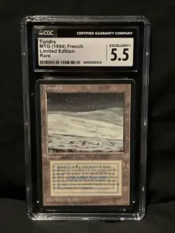 Tundra FBB Dual Land Revised French LP EX+ CGC 1014 Grade 5.5 Magic MTG - Image 1