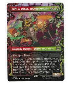 Raph & Mikey 0250-Rare-MTG TMNT-Showcase Foil - Image 1
