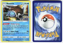 Blastoise 017/078 Holo Rare Pokemon GO Pokemon Holo Near Mint - Image 1