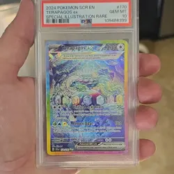 Pokemon Terapagos ex Sv07 Stellar Crown 170/142 PSA 10 Special Illustration Holo - Image 1