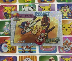 Pokemon Pikachu HOLO Vintage Pocket Monsters Prism Sticker 1998 Bandai Ninetndo - Image 4