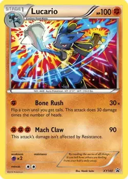 Lucario - XY140 XY140 Holo Promo XY Promo Pokemon Lightly Played - Image 1