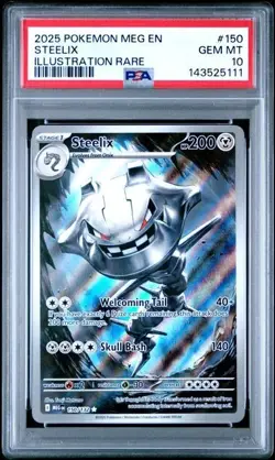 Pokemon Mega Evolution Steelix #150 Illustration Rare PSA 10 - Image 1