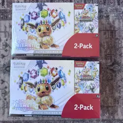 2 x Pokemon Prismatic Evolutions ETB with Booster Bundle Costco 2-Pack Sealed - Image 1
