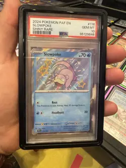 2024 POKEMON PAF EN-PALDEAN FATES SHINY RARE # 116/091 SLOWPOKE 💎PSA 10💎 - Image 1