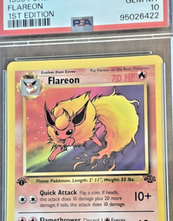 Flareon - Pokemon Jungle 1st Edition Non-Holo Rare (19/64) 1999-PSA10 GEM MINT - Image 2