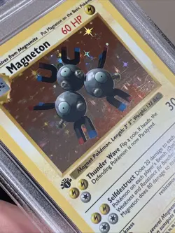 1999 POKEMON GAME #9 MAGNETON-HOLO 1ST EDITION SHADOWLESS PSA 8 NM-MT - Image 3