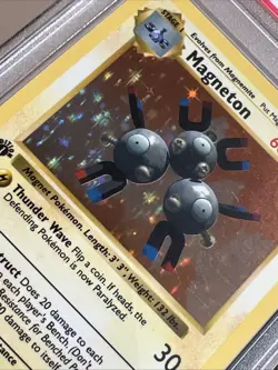 1999 POKEMON GAME #9 MAGNETON-HOLO 1ST EDITION SHADOWLESS PSA 8 NM-MT - Image 4
