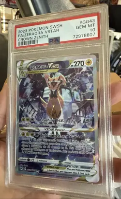 PSA 10-Zeraora VSTAR GG43/GG70 Crown Zenith: Galarian Gallery Holo-Pokemon TCG - Image 2
