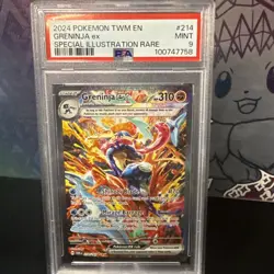 2024 POKEMON TWM EN-TWILIGHT MASQUERADE #214 GRENINJA EX PSA 9 - Image 1