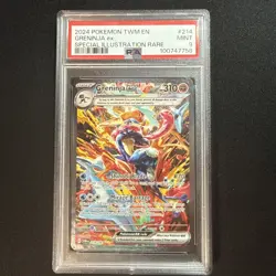 2024 POKEMON TWM EN-TWILIGHT MASQUERADE #214 GRENINJA EX PSA 9 - Image 2