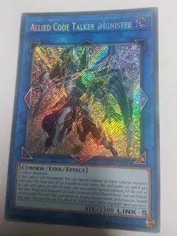 Allied Code Talker @Ignister-Yugioh Card-Near Mint-ALIN-EN051-SECRET RARE - Image 2