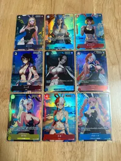 Sexy Boa Hancock Nami Perona Uta Card One Piece Goddess Story Doujin 9 Pcs/Set - Image 1