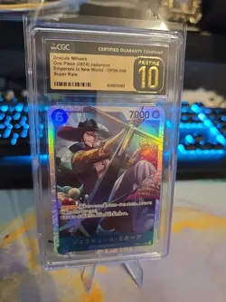 🔥 Dracule Mihawk Emperors New World Pristine 10 One Piece OP09-048 Super Rare - Image 1