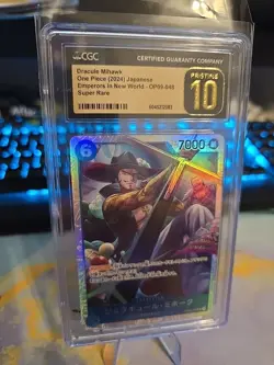 🔥 Dracule Mihawk Emperors New World Pristine 10 One Piece OP09-048 Super Rare - Image 3