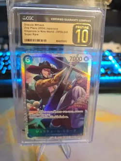 🔥 Dracule Mihawk Emperors New World Pristine 10 One Piece OP09-048 Super Rare - Image 4