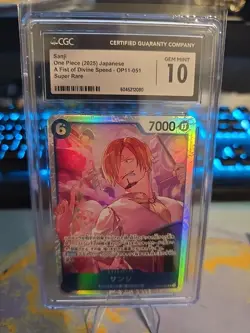 🔥 Sanji OP11-051 Super Rare One Piece Certified Gem Mint 10 💎🔥 - Image 1