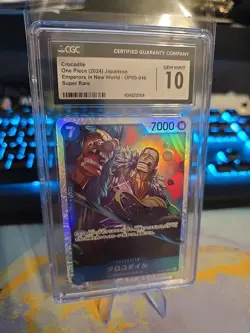 🔥 One Piece CCG Crocodile Super Rare OP09-046 Gem Mint 10 Emperors in New World - Image 1