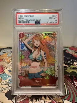 PSA 10 - Nami Treasure Rare ST01-007 OP06 Wings of the Captain - One Piece - Image 1