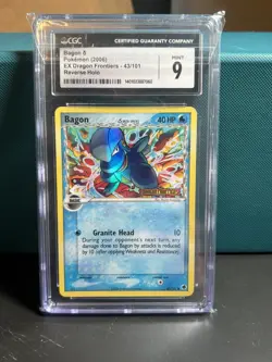 Pokemon Card Bagon Reverse Holo / Stamped CGC 9 NM/M, EX Dragon Frontiers 43/101 - Image 1