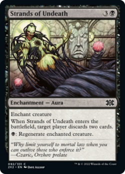 Strands of Undeath FOIL Double Masters 2022 MINT Black Common MTG CARD ABUGames - Image 1