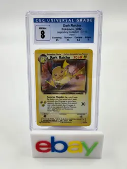 Pokemon Dark Raichu TCG Legendary Collection Holo Rare Card 7/110 CGC 8 - Image 1