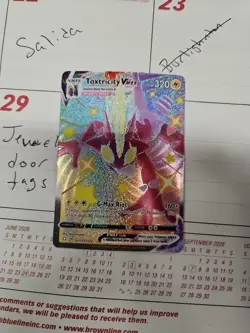 Pokemon card toxtricity VMAX shiny gigantamax 2021 Error Card OFF CENTER - Image 1