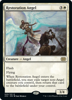 Restoration Angel FOIL Double Masters 2022 NM White Rare MAGIC MTG CARD ABUGames - Image 1