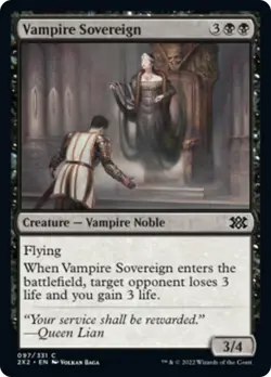Vampire Sovereign FOIL Double Masters 2022 NM Black Uncommon MAGIC CARD ABUGames - Image 1