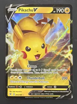 Pikachu V 043/185 Vivid Voltage- NM Ultra Rare Full Art Pokemon TCG Card - Image 1