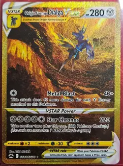 Pokemon Origin Forme Dialga VSTAR Gold Secret Rare Card GG68/GG70 Crown Zenith - Image 1