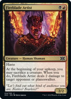 Fireblade Artist FOIL Double Masters 2022 NM Black Red Common MTG CARD ABUGames - Image 1