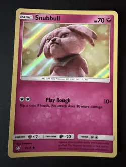 Snubbull Holographic Pokemon Card - Detective Pikachu Set - 15/18 - Image 1